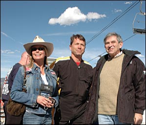 From Left: Bo Derek, Dana Bowman, and Deputy Secretary of Defense Paul Wolfowitz.