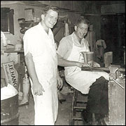 Ted and Mich Rabb, circa 1966 in a lab in Jacksonville, Florida.