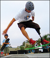 Evan Strong, competitive skateboarder.