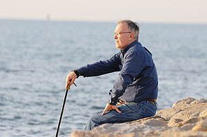 man on beach