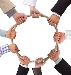 hands on rope circle