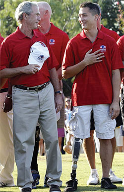 Fain and former President George W. Bush