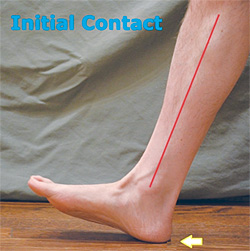 initial contact of foot with surface