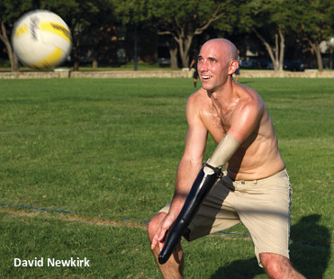 Dave throwing soccer ball
