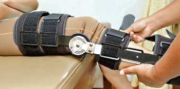 leg in brace