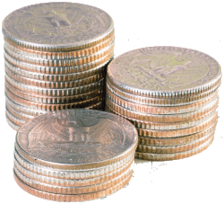 stack of coins