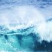 powerful foamy ocean waves breaking natural water background