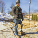 Adkins says OI made him much more confident at his job, allowing him to navigate diverse terrain, including sand, mud, and snow. Photograph courtesy of Perry Prosthetics.